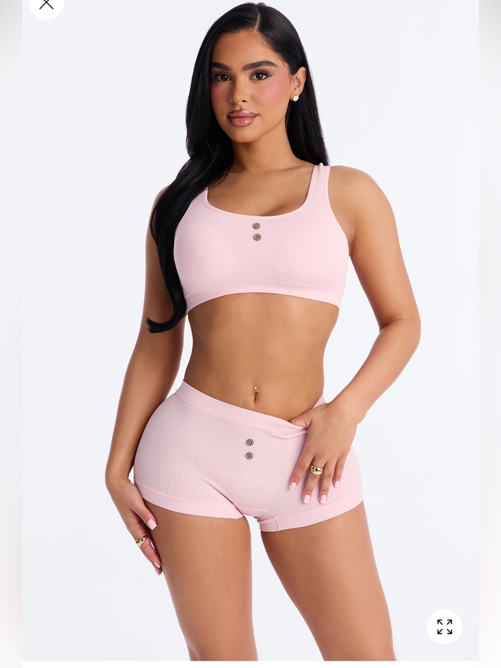 Fashion nova Casual Cuddles 2 Piece Seamless Ribbed Bra Set